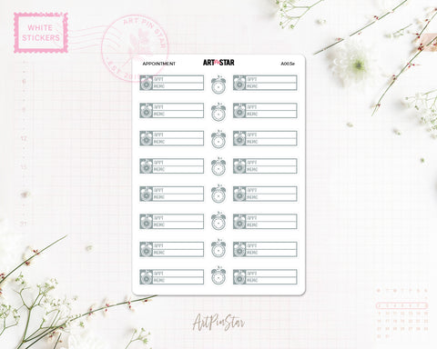 Appointment Planner Sticker, Gray