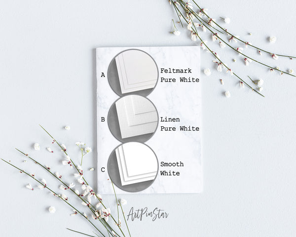 Waxing Crescent Moon Phases Watercolor Galaxy Space Customizable Greeting Card