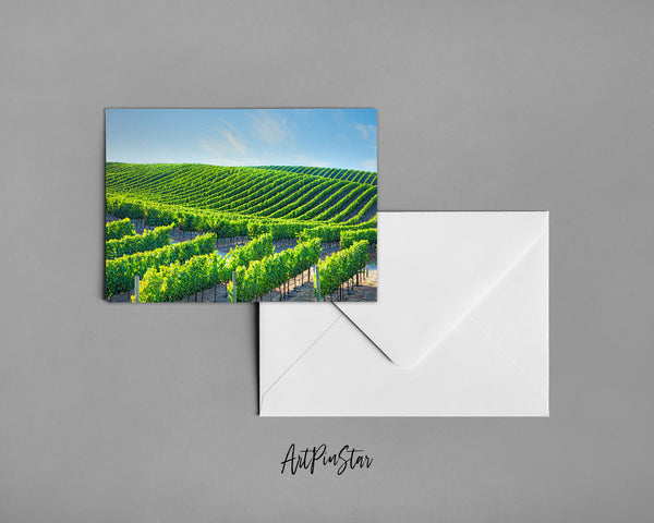 Napa Valley Vineyards, California Landscape Custom Greeting Cards