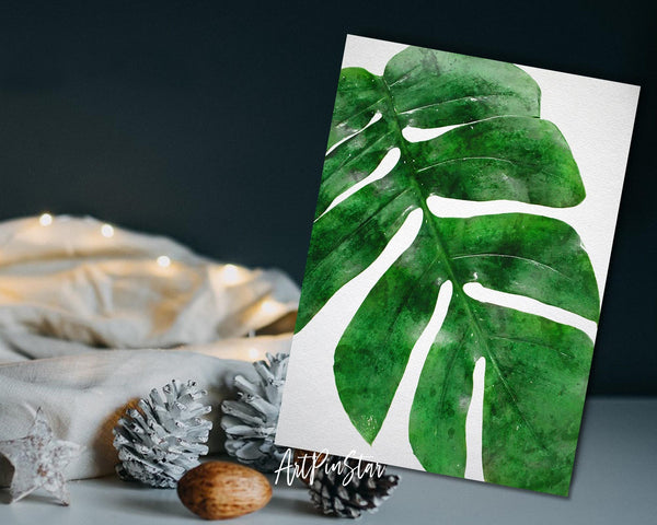 Tropical palm leaf Botanical Garden Customized Greeting Card