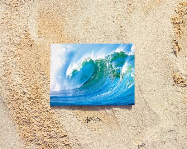 Sea Breaking Wave Landscape Custom Greeting Cards