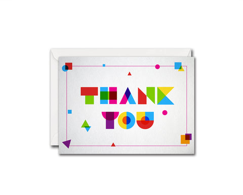 Colorful Thank you Messages Note Cards