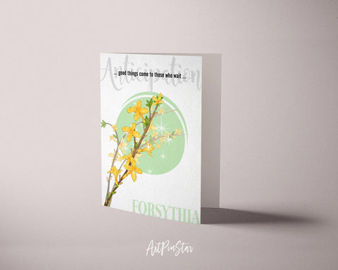 Forsythia Flower Meanings Symbolism Customized Gift Cards