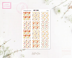 Thanksgiving Mini Fullbox Pattern Planner Sticker, Weeks