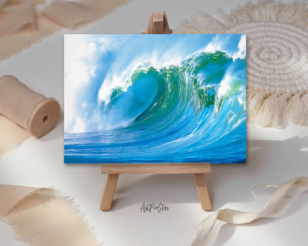 Sea Breaking Wave Landscape Custom Greeting Cards