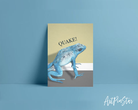 Quake Frog Animal Greeting Cards