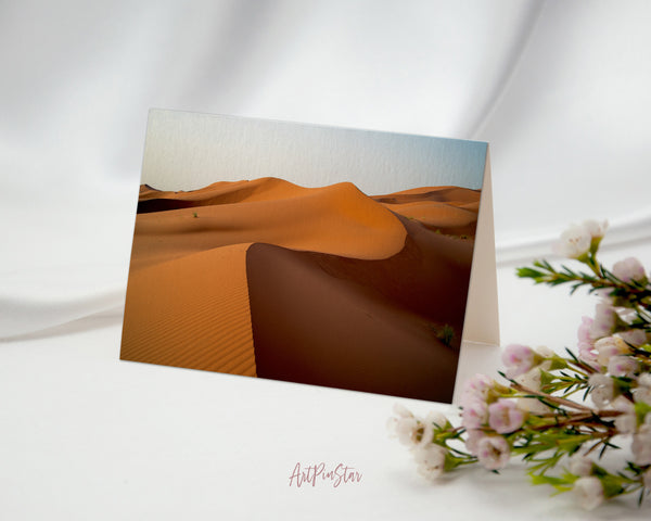 Morocco Sahara Desert Dunes, North Africa Landscape Custom Greeting Cards