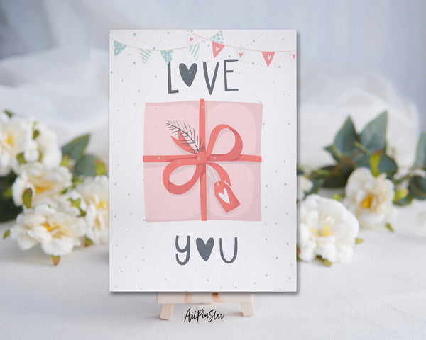Valentine Romantic Gift, Hearts, Love Customized Greeting Card
