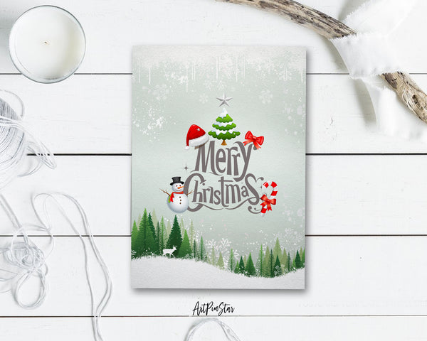 Merry Christmas Tree Personalized Holiday Greeting Card Gifts