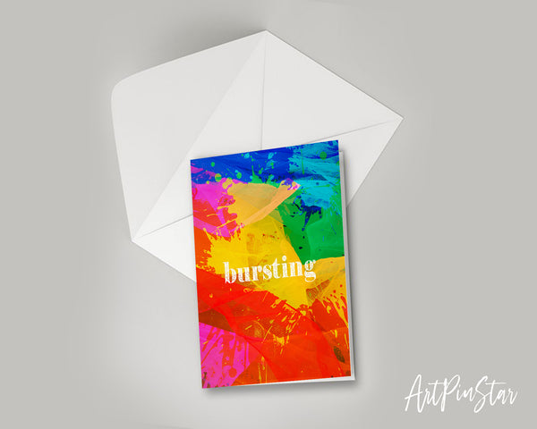 Bursting Artwork Greeting Cards Personalized Art Prints Posters