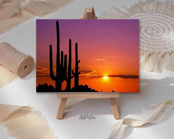 Sunset in Mexican Canyon Landscape Custom Greeting Cards