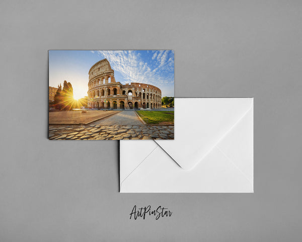 Colosseum in Rome, Italy, Europe Landscape Custom Greeting Cards