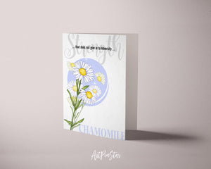 Chamomile Flower Meanings Symbolism Customized Gift Cards