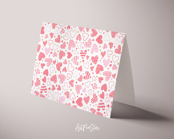 Valentine's Day Lovely Romantic Hearts Customized Greeting Card