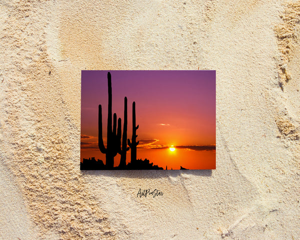 Sunset in Mexican Canyon Landscape Custom Greeting Cards