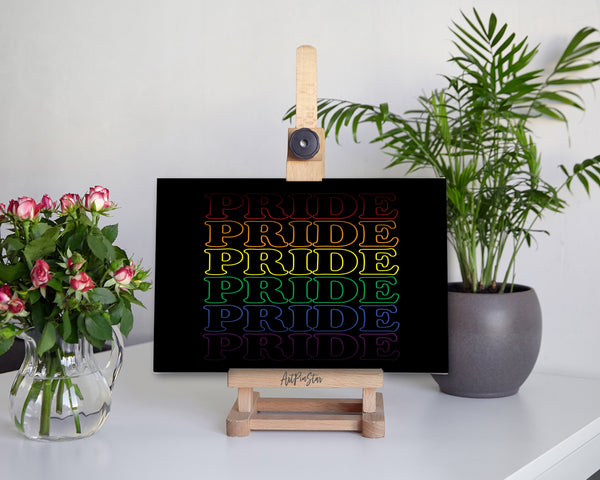 PRIDE in Pride Colors, LGBTQIA Greeting Cards Pride Month with Rainbow