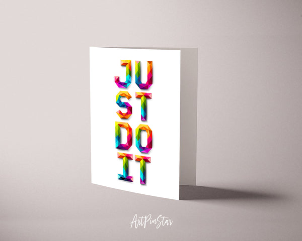 Just do it Campaign Quote Customized Greeting Cards