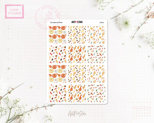 Autumn Mini Fullbox Pattern Planner Sticker, A6