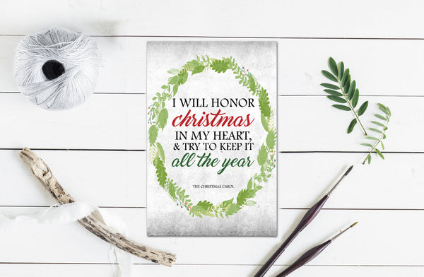 I will honor christmas in my heart-Religious Unique Cards-2641
