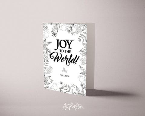 Joy to the world the coopers Christmas Quote Customized Greeting Cards