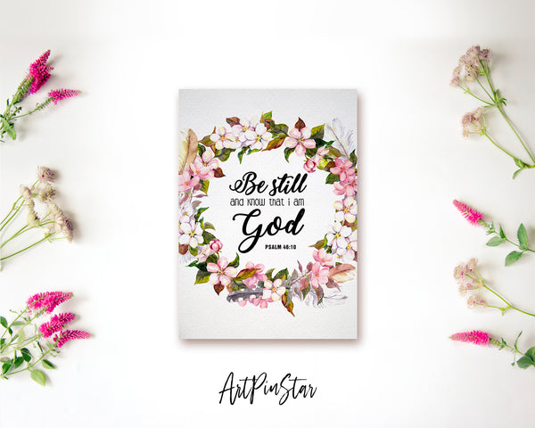 Be still and know that I am God Psalm 46:10 Bible Verse Customized Greeting Card