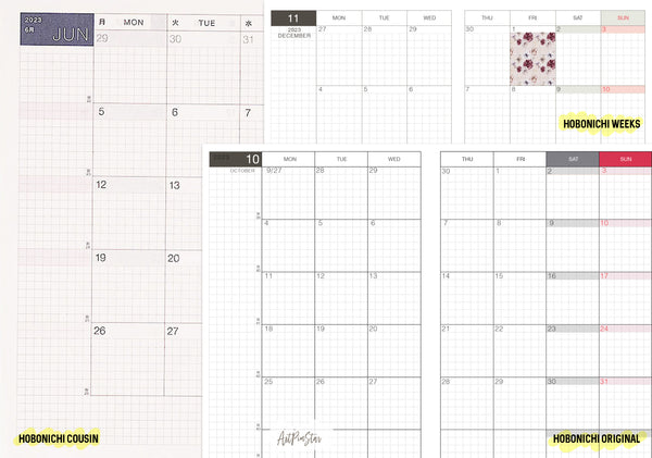 Floral Pattern Mini Fullbox Planner Sticker, Weeks