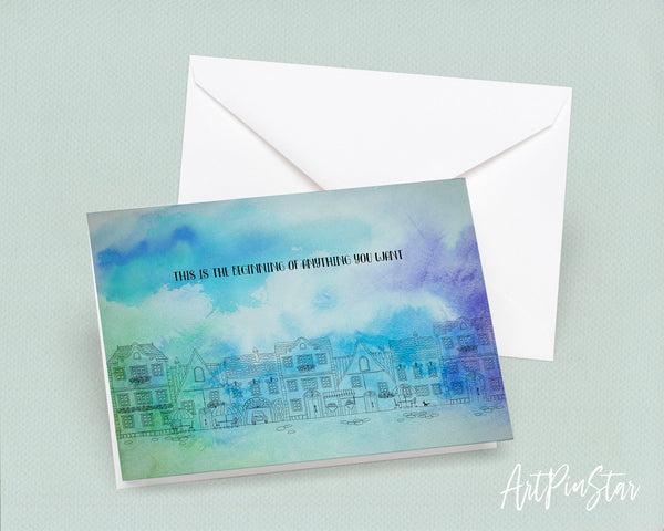 This is the beginning of anything you want New Year Customized Greeting Card
