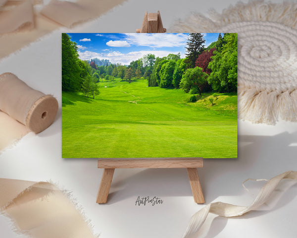 European Golf Course Landscape Custom Greeting Cards