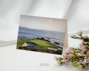 Pebble Beach Golf Course, Monterey, California Landscape Custom Greeting Cards