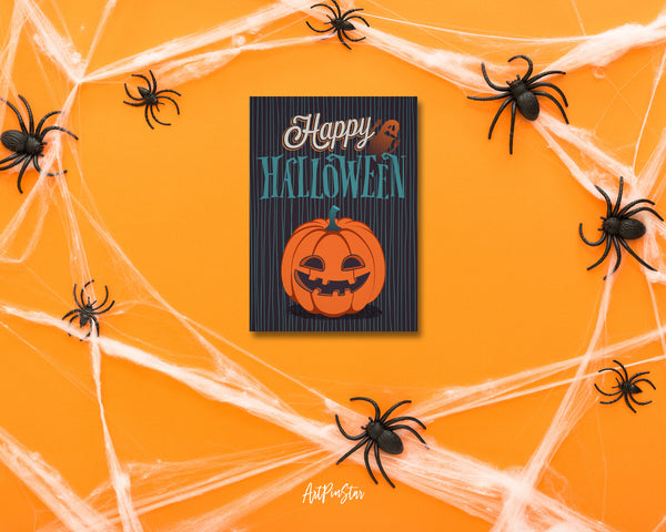 Happy Halloween Pumpkin Custom Holiday Greeting Cards