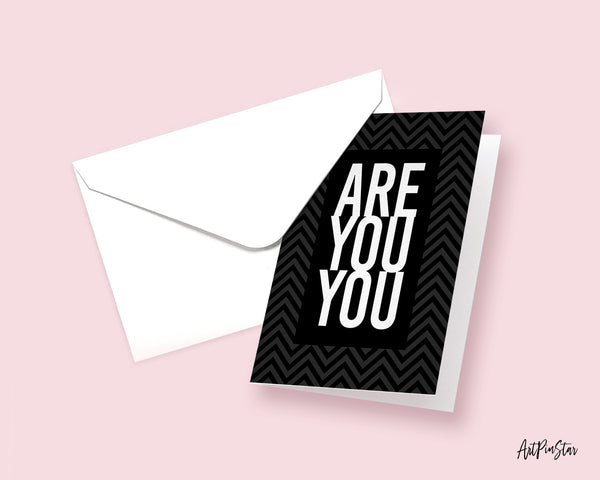 Are You You Life Quote Customized Greeting Cards