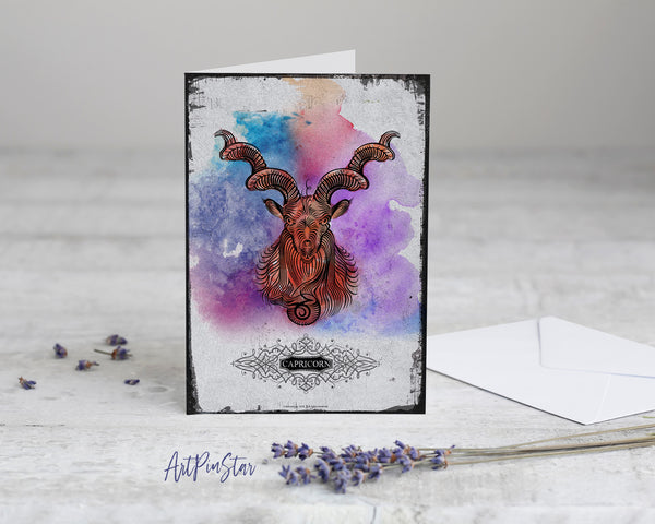 Horoscope Capricorn Prediction Yearly  Astrology Art Customized Gift Cards