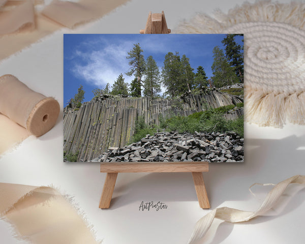 Devil's Postpile National Monument Landscape Custom Greeting Cards