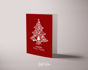 We wish you a Merry Christmas Personalized Holiday Greeting Card Gifts