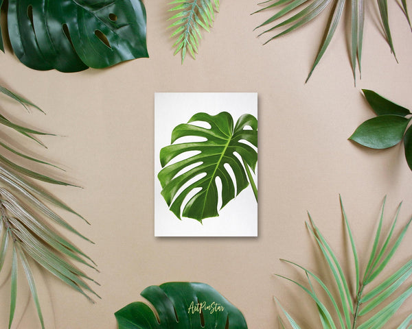 Monstera Deliciosa Leaf or Swiss Cheese Plant Botanical Garden Customized Greeting Card