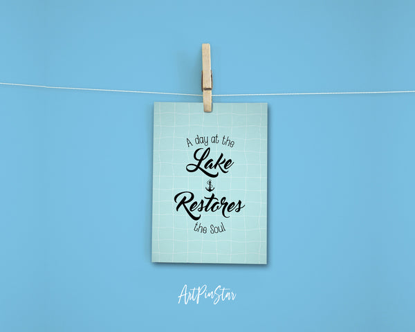 A day at the lake restores the soul Funny Quote Customized Greeting Cards