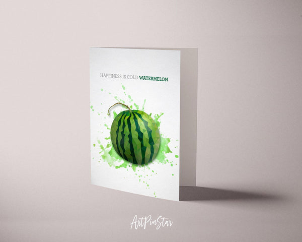 Happyness is cold watermelon Food Customized Gift Cards