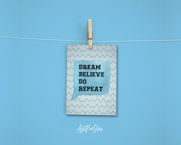 Dream Believe Do Repeat Inspirational Quote Customized Greeting Cards