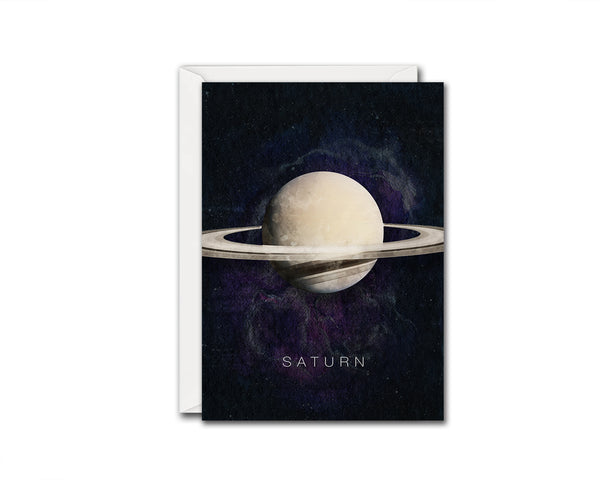 Saturn Planet Universe Space Solar System Customizable Greeting Card