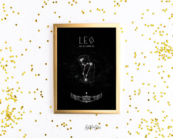 Astrology Leo Prediction Yearly Art Horoscope Customized Gift Cards