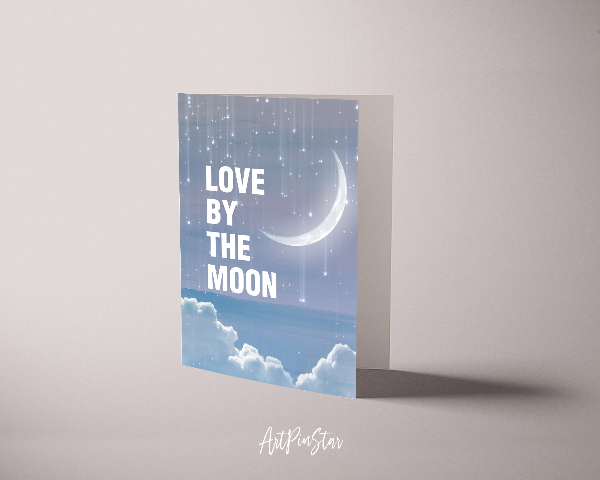 Love by the moon JT Jackson Quote Customized Greeting Cards