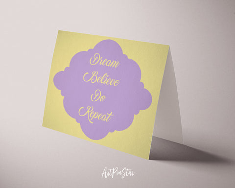 Dream believe do repeat Bible Verse Customized Greeting Card