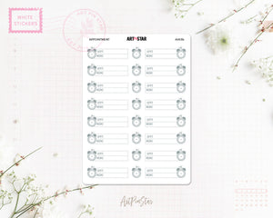 Appointment Planner Sticker, Gray