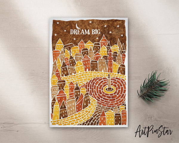 Dream Big Artwork Greeting Cards Personalized Art Prints Posters