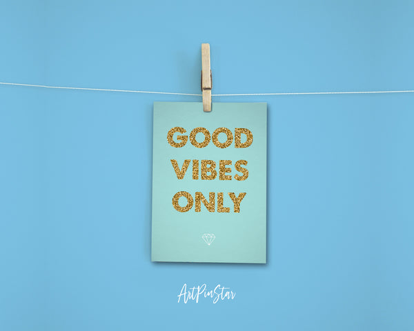 Good Vibes Only Positive Quote Customized Greeting Cards