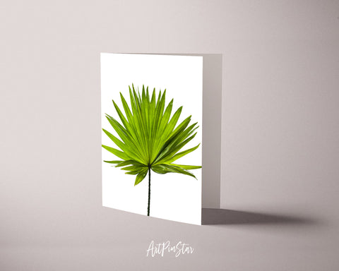 Green Palm Leaf Botanical Garden Customized Greeting Card