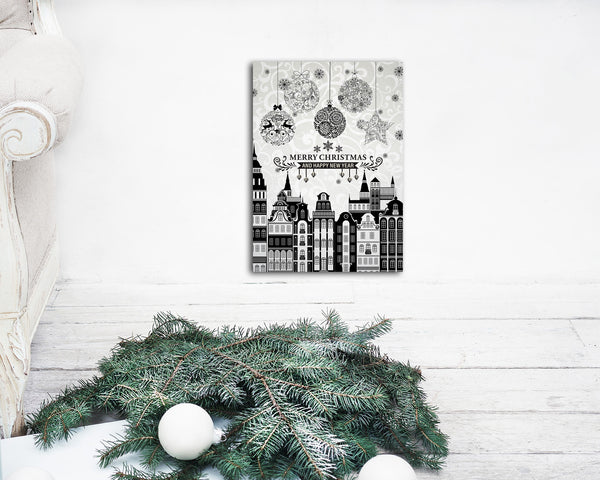 Merry Christmas Building with Balls Personalized Holiday Greeting Card Gifts