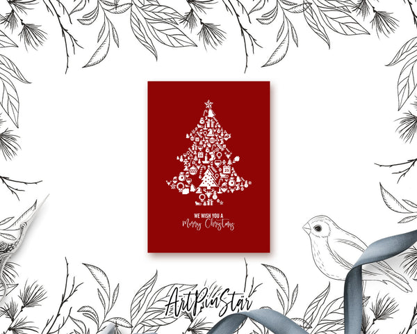 We wish you a Merry Christmas Personalized Holiday Greeting Card Gifts