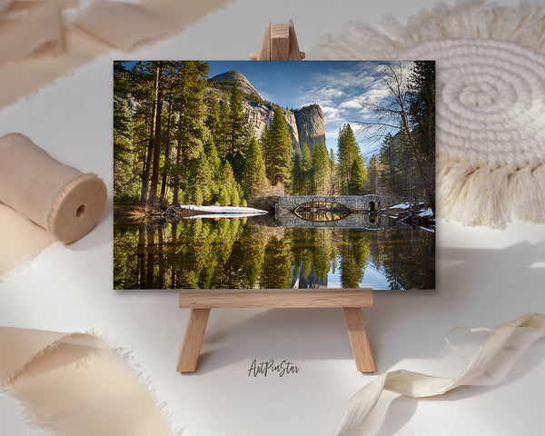 Yosemite National Park Stoneman Bridge, California Landscape Custom Greeting Cards