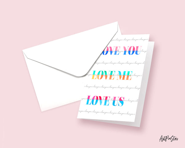 Love you love me love us Joan Jett Happiness Quote Customized Greeting Cards